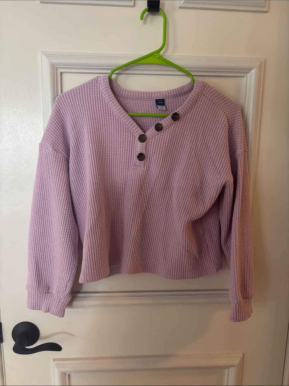 Girl’s Lavender Chopped Sweater